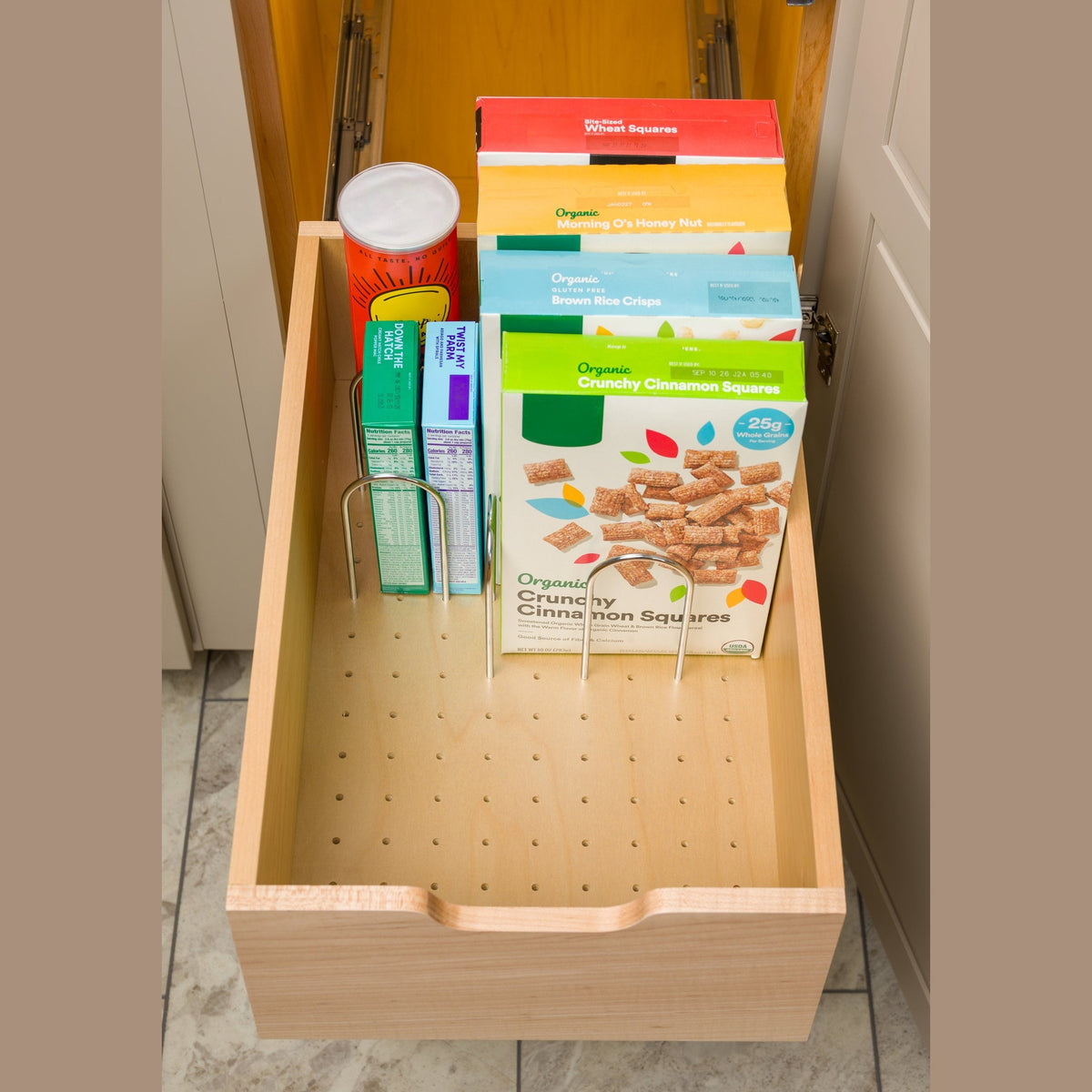 REV-A-SHELF 4WDB7-PIL Series Tall Wood Pilaster Accessory Drawer w/ BLUM Soft-Close