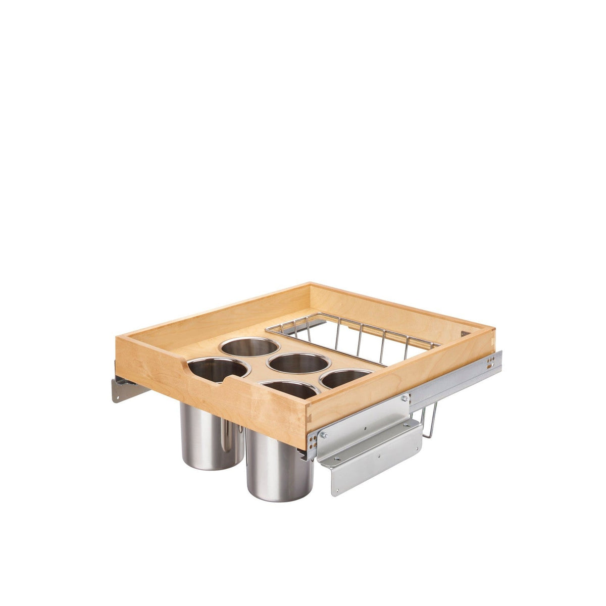 REV-A-SHELF 4WDUT Series Base Cabinet Side-Mount Utensil Pullout w/ BLUM Soft-Close Slides