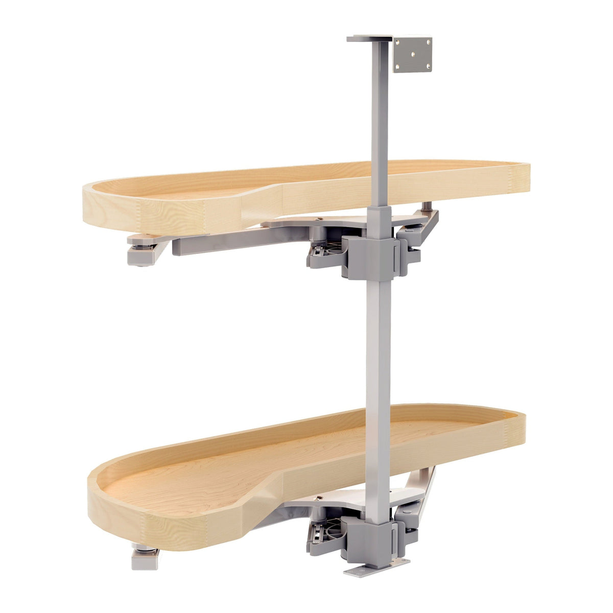 REV-A-SHELF 4WLS87 Series Maple Two-Tier Classic Girasolo w/ Soft-Close  Blind Corner Organizer
