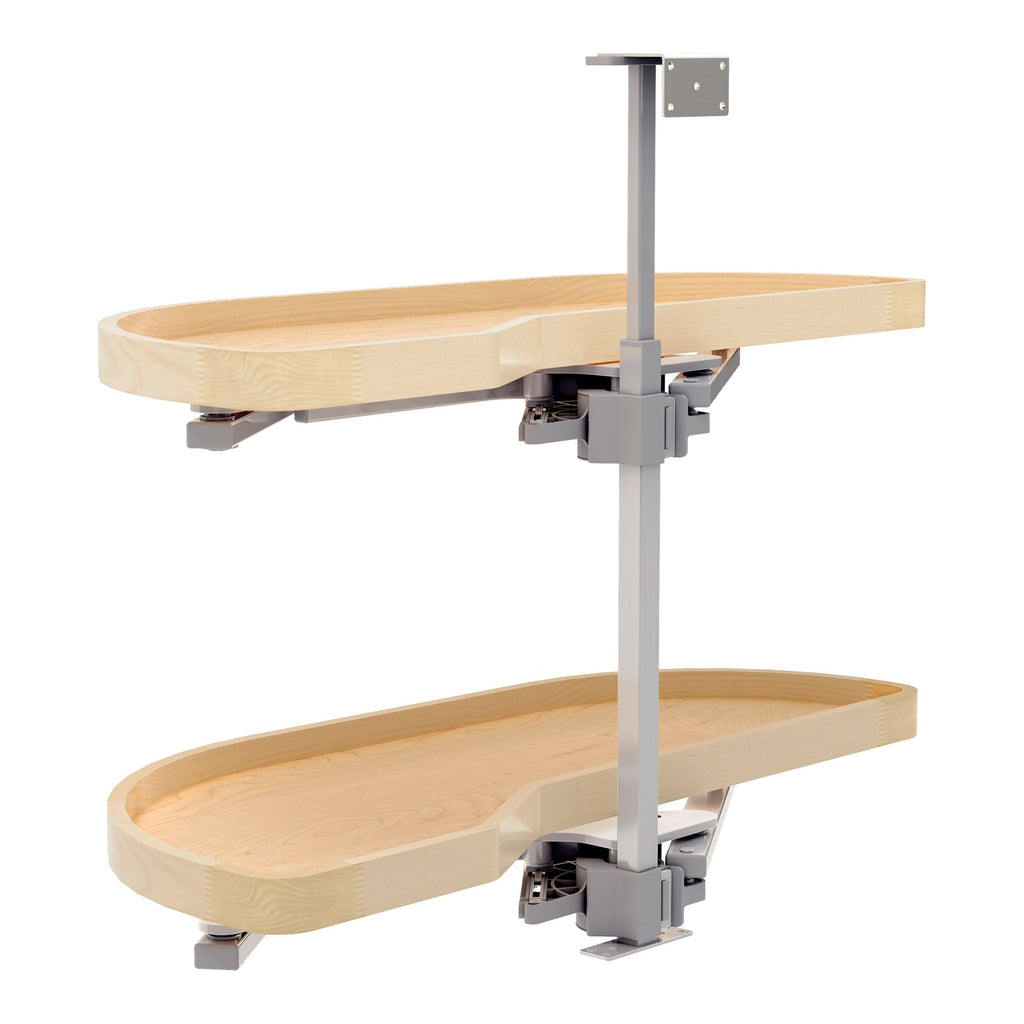 REV-A-SHELF 4WLS87 Series Maple Two-Tier Classic Girasolo w/ Soft-Close  Blind Corner Organizer