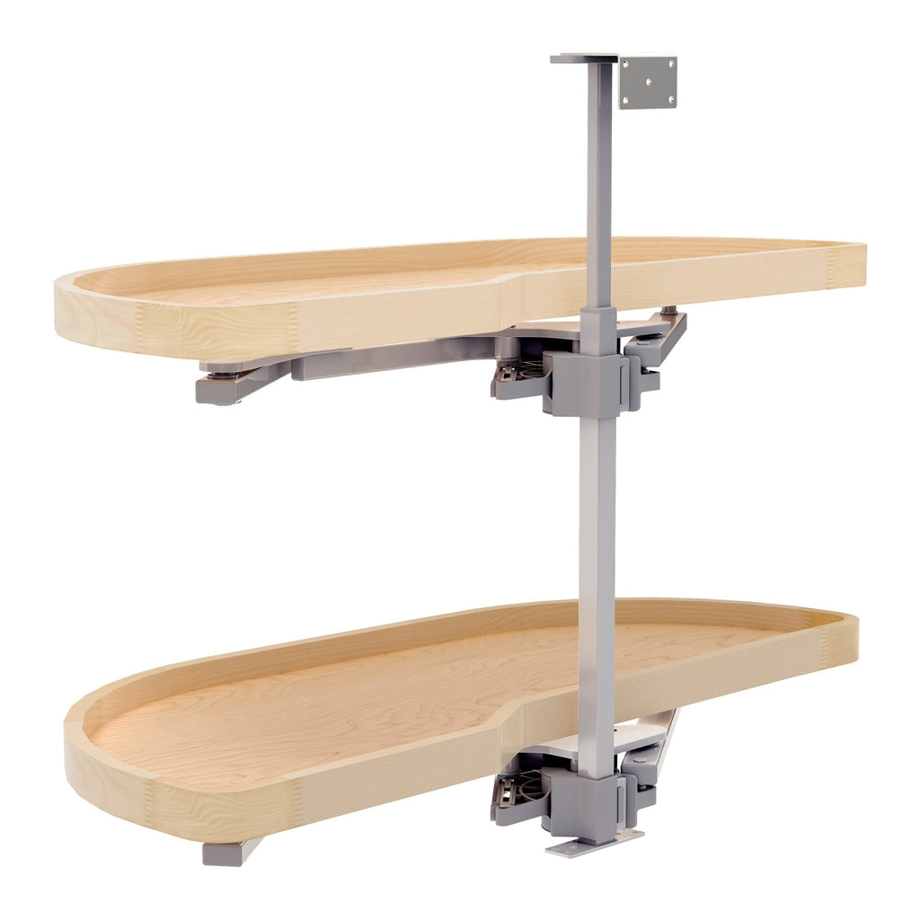 REV-A-SHELF 4WLS87 Series Maple Two-Tier Classic Girasolo w/ Soft-Close  Blind Corner Organizer