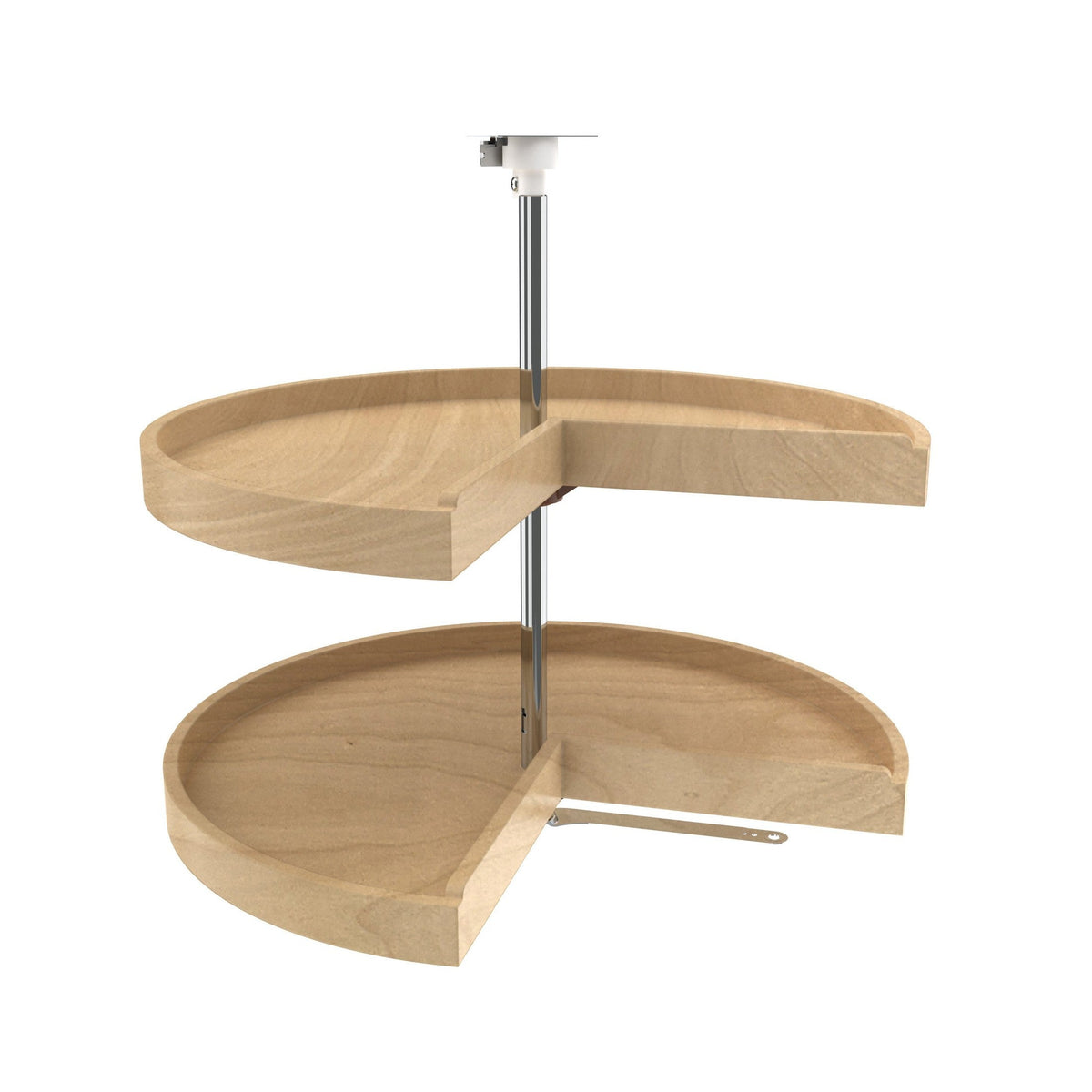 REV-A-SHELF 4WLS942-P Series Wood 2 Shelf Pie Cut Lazy Susans For Corner Base Cabinets