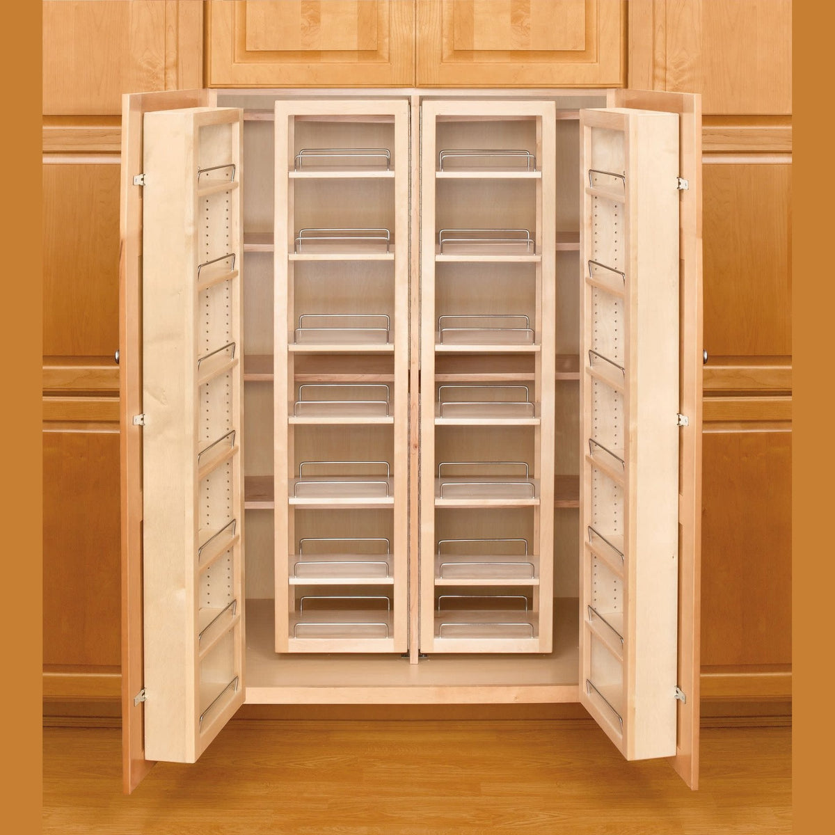 REV-A-SHELF 4WP Series Natural Maple (24) Shelf Swing-Out Pantry for 36" Base Cabinets