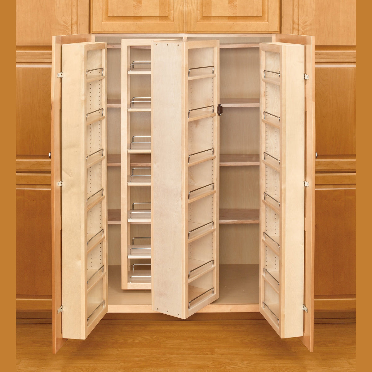 REV-A-SHELF 4WP Series Natural Maple (24) Shelf Swing-Out Pantry for 36" Base Cabinets