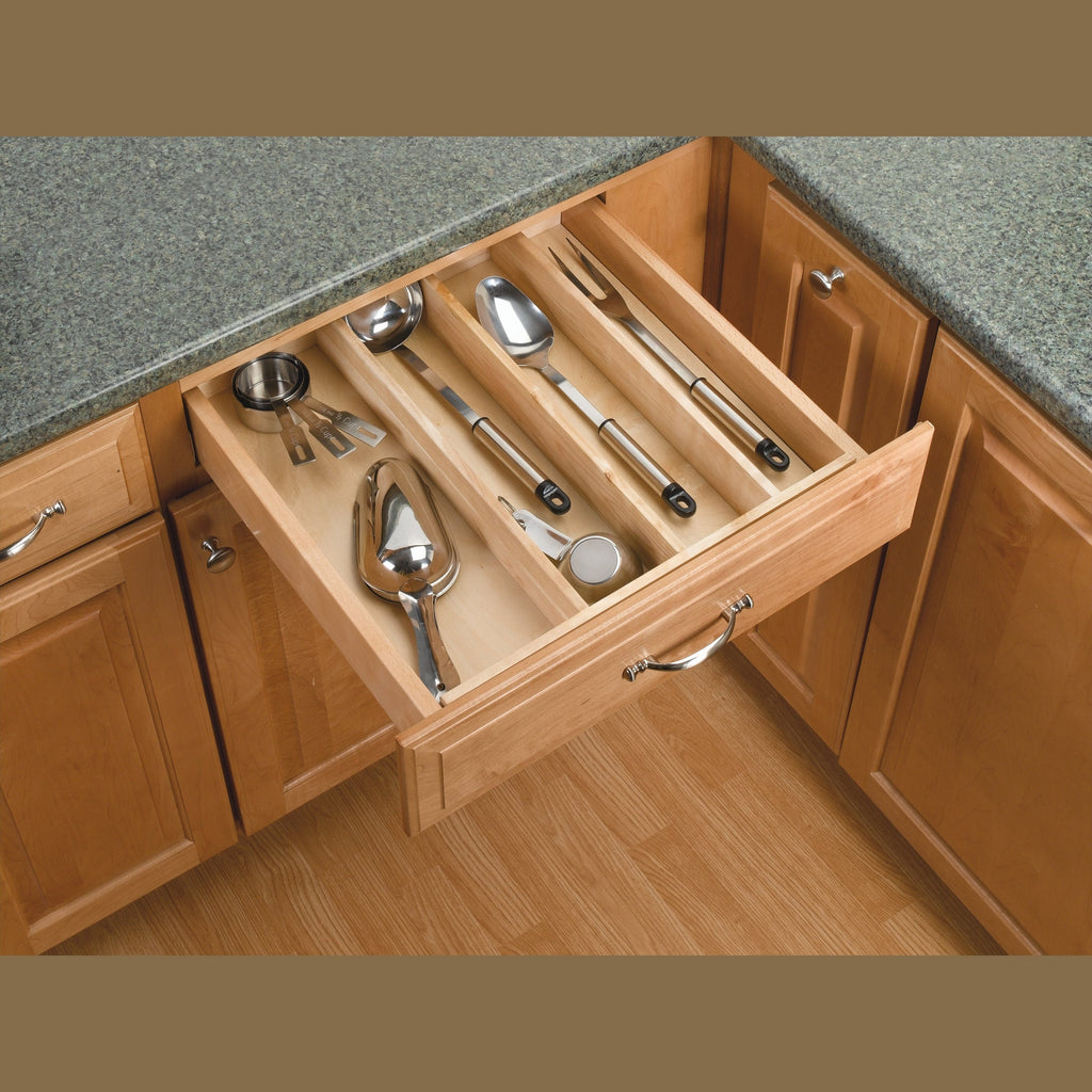 REV-A-SHELF 4WUT Series Wood Trim-to-Fit Utensil Drawer Insert Organizer