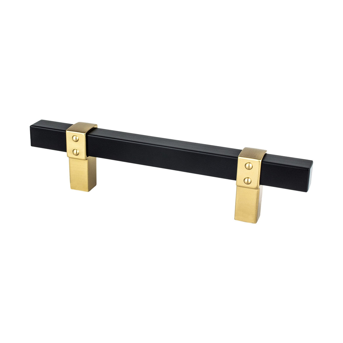 BERENSON Rivet Rebel Cabinet Knobs & Pulls - Matte Black and Modern Brushed Gold