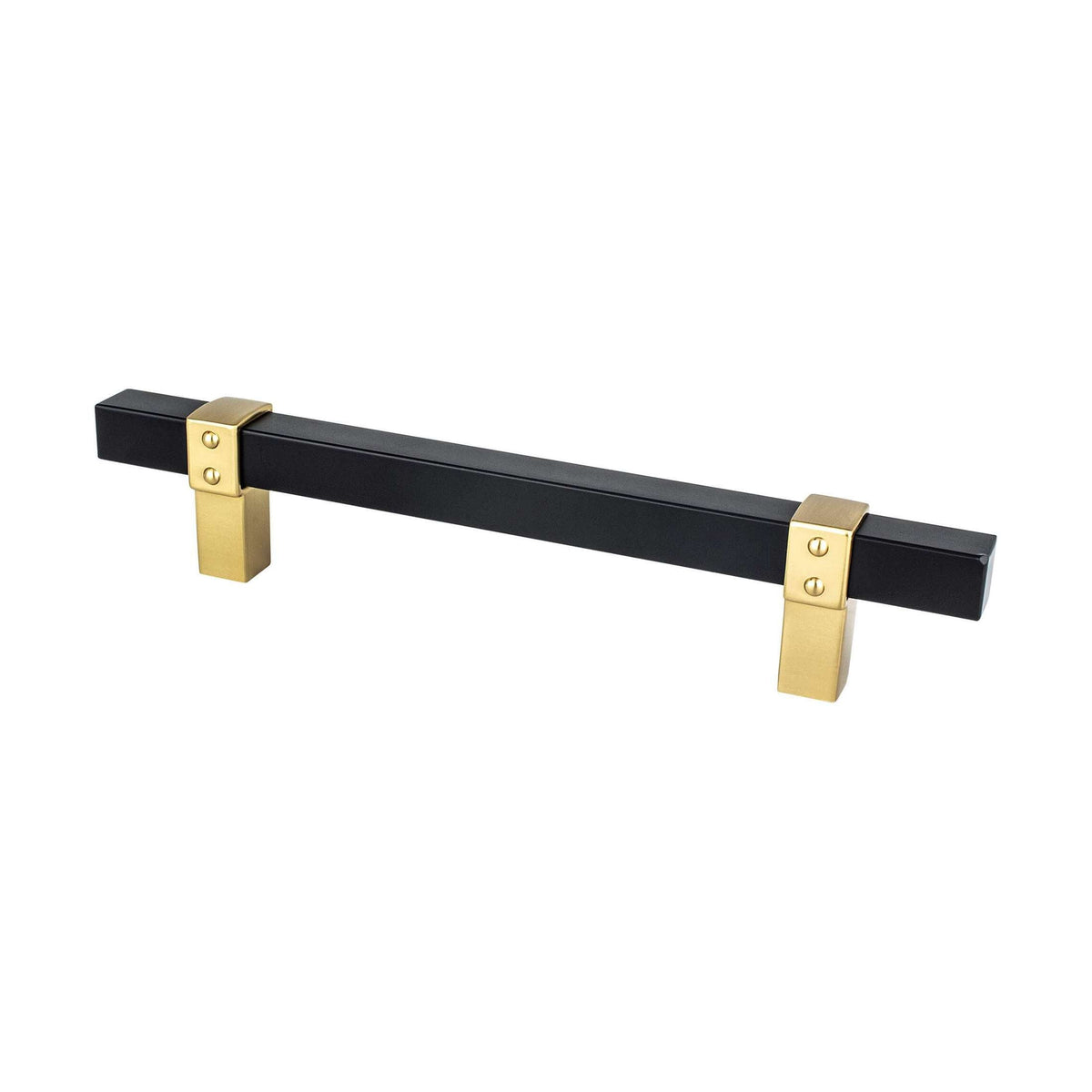 BERENSON Rivet Rebel Cabinet Knobs & Pulls - Matte Black and Modern Brushed Gold