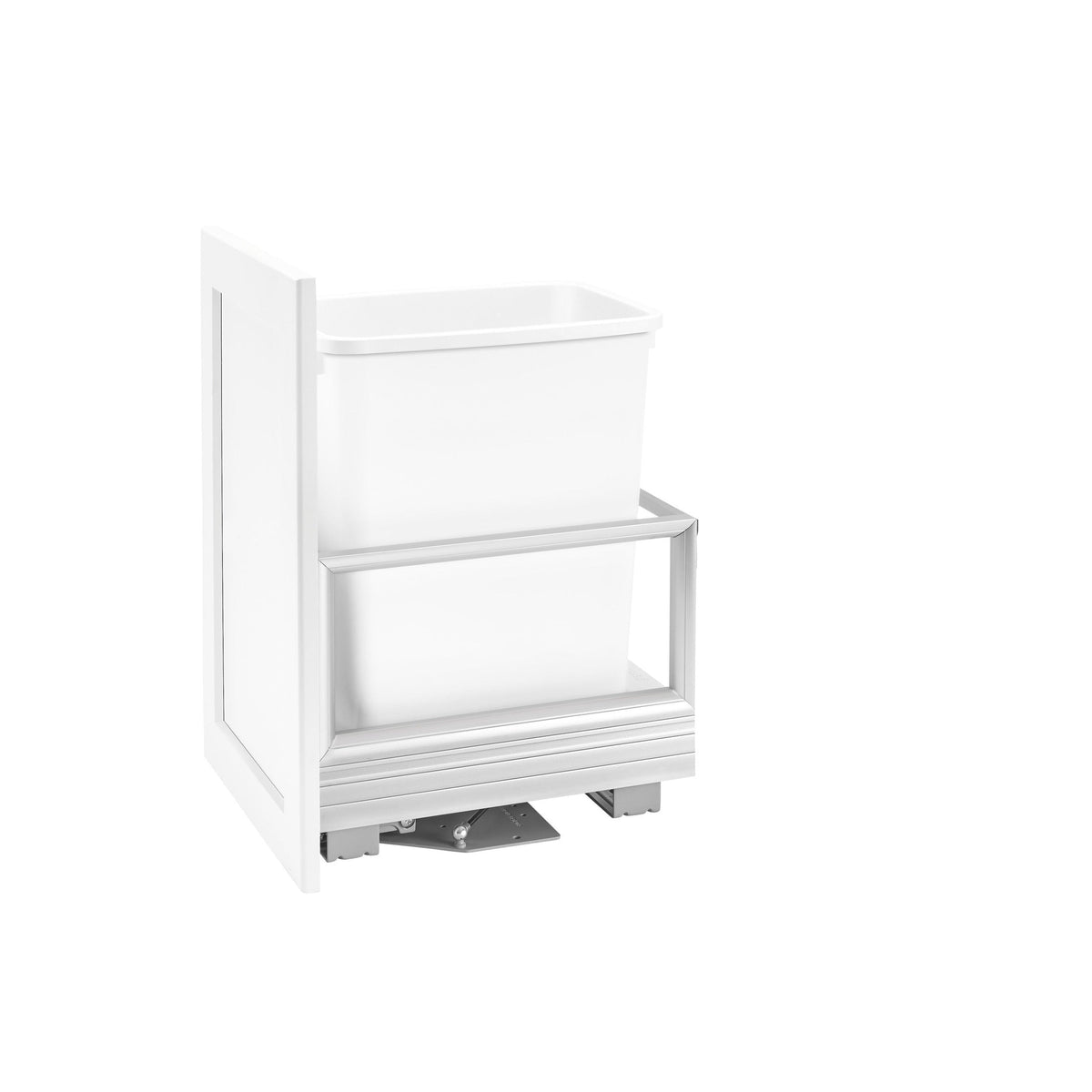 REV-A-SHELF 5149 Series Aluminum Pullout Waste Container with Soft Open/Close for Reduced Depths