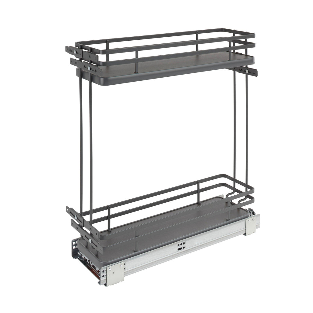 REV-A-SHELF 5322 SC Series Solid Bottom Flat Wire Two-Tier Contemporary Base Cabinet Pullout w/ BLUMOTION Soft-Close