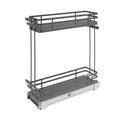 REV-A-SHELF 5322 SC Series Solid Bottom Flat Wire Two-Tier Contemporary Base Cabinet Pullout w/ BLUMOTION Soft-Close
