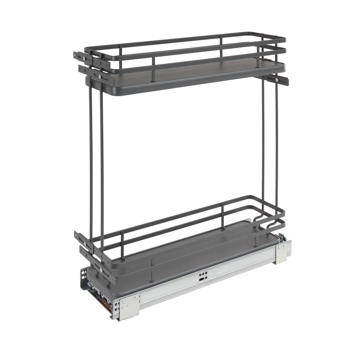 REV-A-SHELF 5322 SC Series Solid Bottom Flat Wire Two-Tier Contemporary Base Cabinet Pullout w/ BLUMOTION Soft-Close