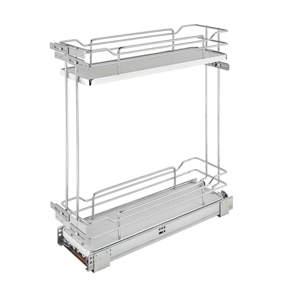 REV-A-SHELF 5322 SC Series Solid Bottom Flat Wire Two-Tier Contemporary Base Cabinet Pullout w/ BLUMOTION Soft-Close