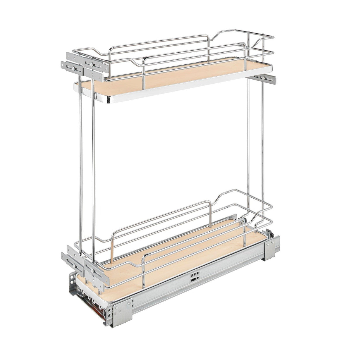 REV-A-SHELF 5322 SC Series Solid Bottom Flat Wire Two-Tier Contemporary Base Cabinet Pullout w/ BLUMOTION Soft-Close
