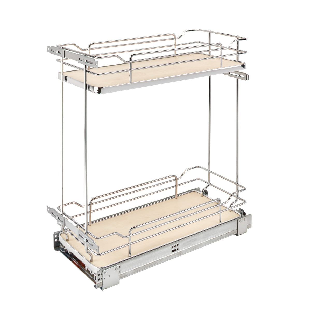 REV-A-SHELF 5322 SC Series Solid Bottom Flat Wire Two-Tier Contemporary Base Cabinet Pullout w/ BLUMOTION Soft-Close