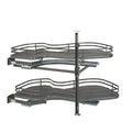REV-A-SHELF 5372 Series Solid Bottom Flat Wire Two-Tier Cloud Optimizer Blind Corner Organizer