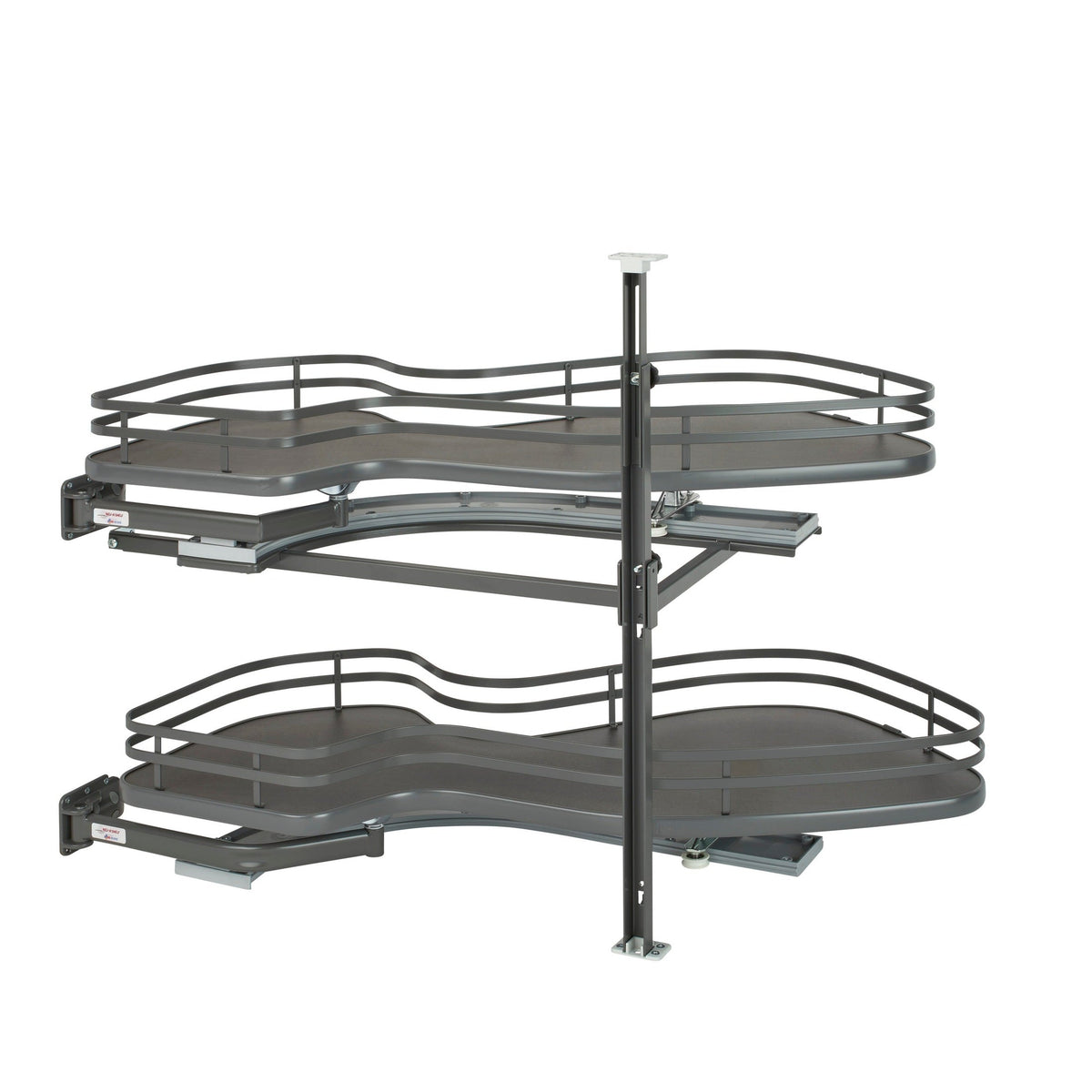 REV-A-SHELF 5372 Series Solid Bottom Flat Wire Two-Tier Cloud Optimizer Blind Corner Organizer