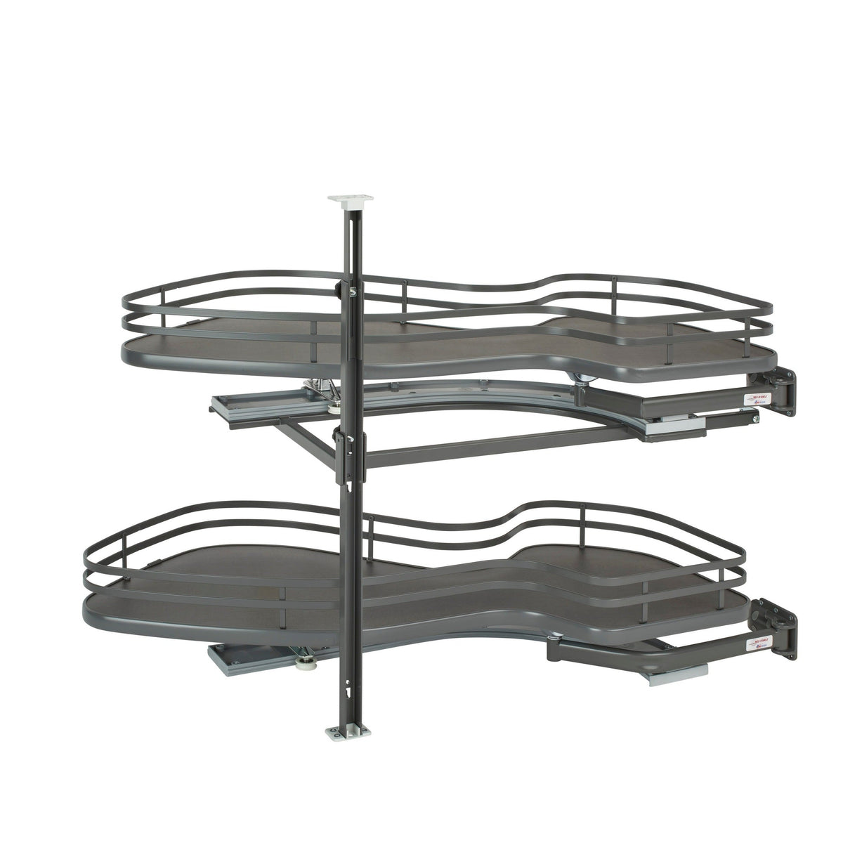 REV-A-SHELF 5372 Series Solid Bottom Flat Wire Two-Tier Cloud Optimizer Blind Corner Organizer