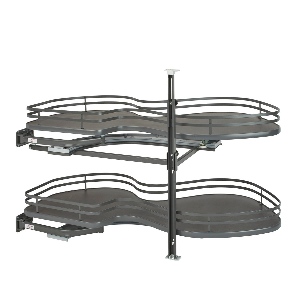 REV-A-SHELF 5372 Series Solid Bottom Flat Wire Two-Tier Cloud Optimizer Blind Corner Organizer