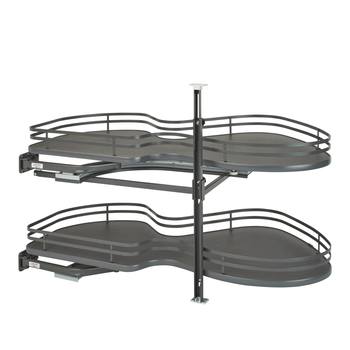 REV-A-SHELF 5372 Series Solid Bottom Flat Wire Two-Tier Cloud Optimizer Blind Corner Organizer