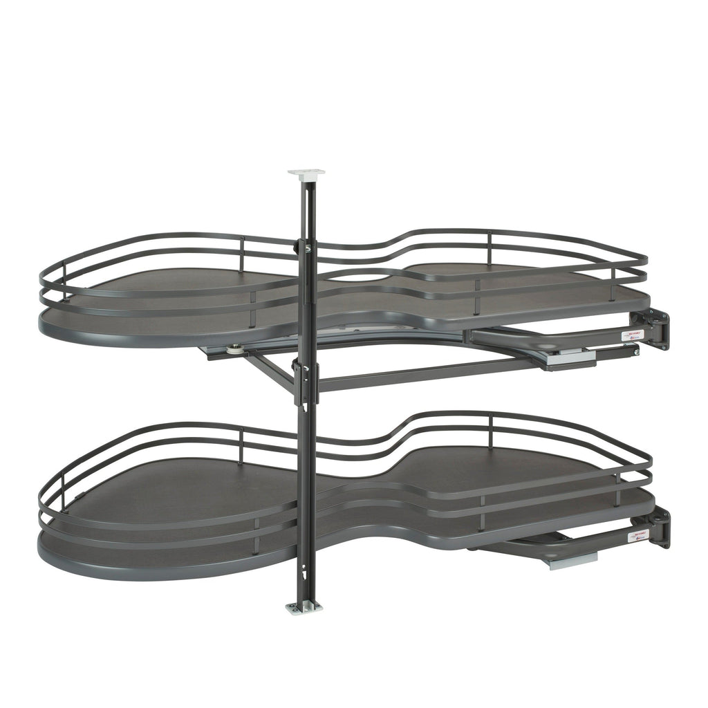 REV-A-SHELF 5372 Series Solid Bottom Flat Wire Two-Tier Cloud Optimizer Blind Corner Organizer