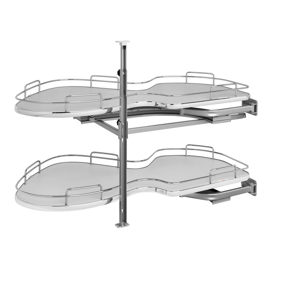 REV-A-SHELF 5372 Series Solid Bottom Flat Wire Two-Tier Cloud Optimizer Blind Corner Organizer