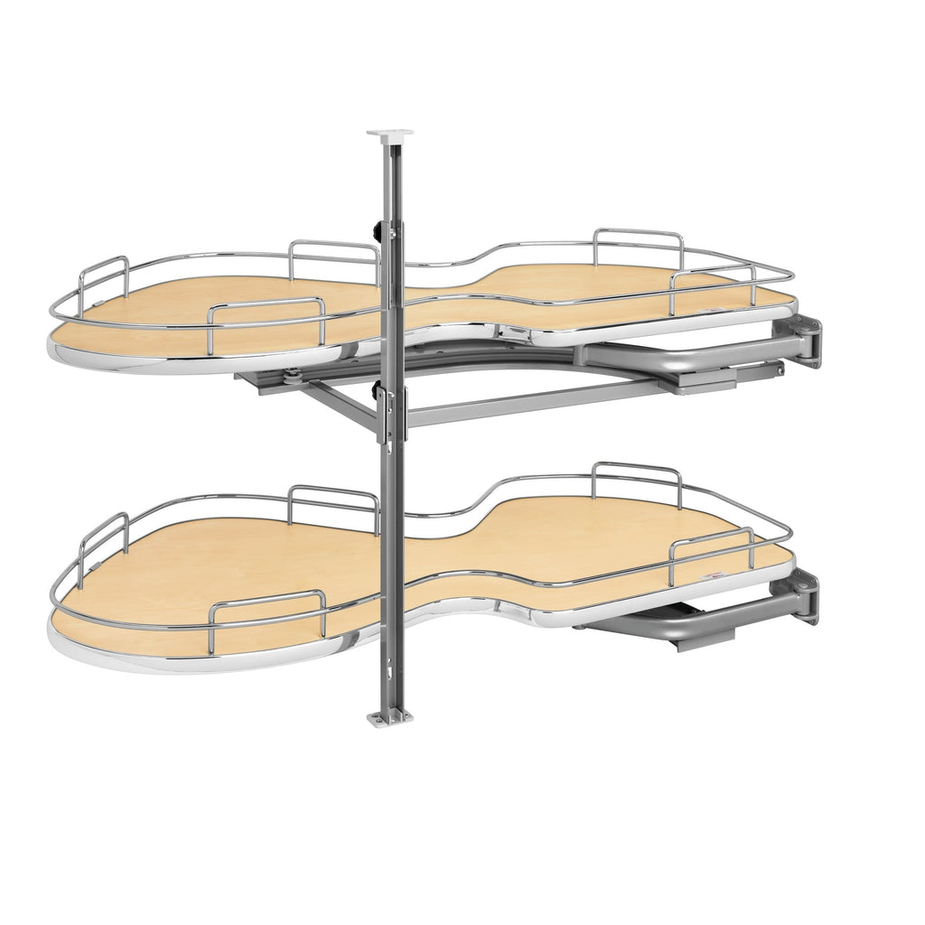 REV-A-SHELF 5372 Series Solid Bottom Flat Wire Two-Tier Cloud Optimizer Blind Corner Organizer