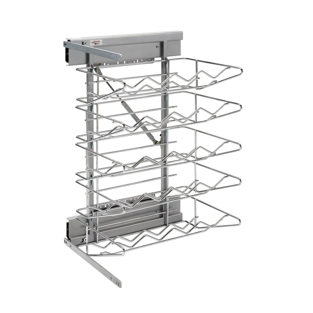 REV-A-SHELF 5375-40WR-1CR Chrome Wine Rack Pullout Organizer for 18" Base Cabinets
