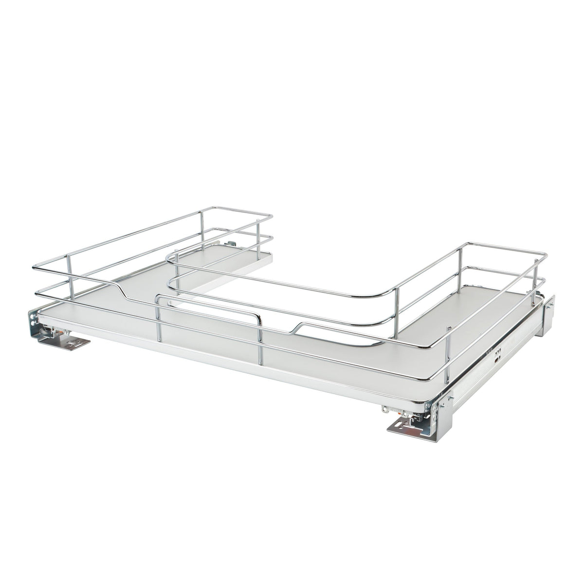 REV-A-SHELF 5386 Series Solid Bottom U-Shaped Vanity Pullout w/ BLUMOTION Soft-Close for Sink Base