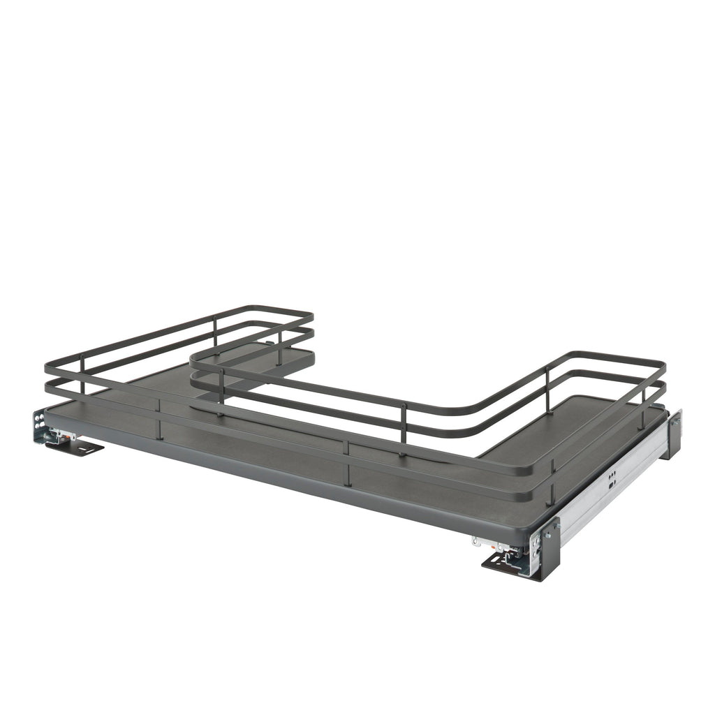 REV-A-SHELF 5386-FL Series Solid Bottom U-Shaped Vanity Pullout w/ BLUMOTION Soft-Close for Sink Base