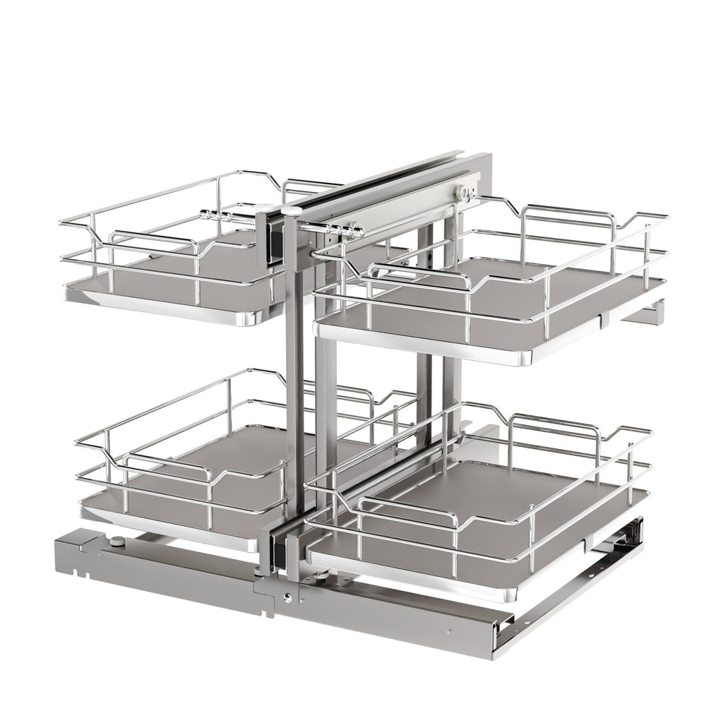 REV-A-SHELF 53PSPE Series Two-Tier Elite Optimizer w/ Soft-Close Blind Corner Organizer