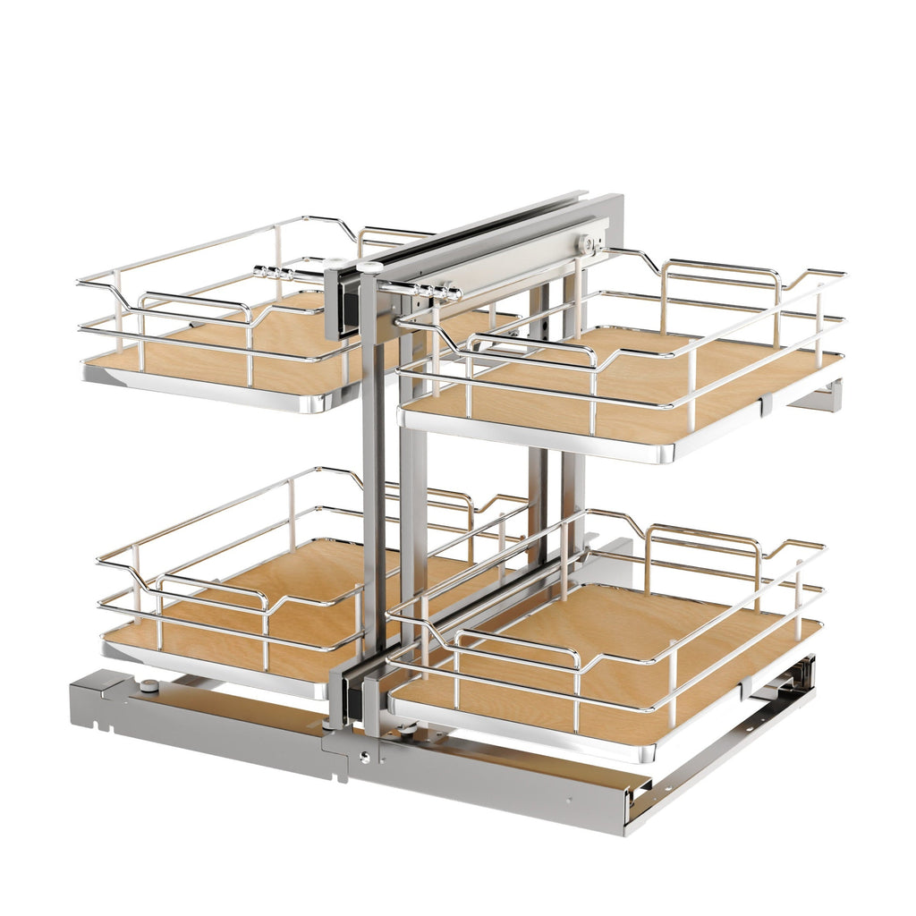 REV-A-SHELF 53PSPE Series Two-Tier Elite Optimizer w/ Soft-Close Blind Corner Organizer