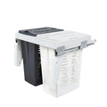 REV-A-SHELF 53TMVH-24SCDM-2-FL Steel Top Mount Hamper Pullout w/ Double .85 BU Hampers and Soft-Close for 24" Full-Access Full-Height Vanity Base