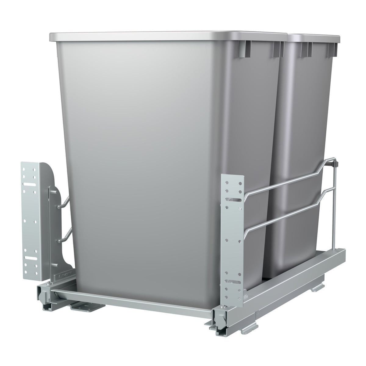 REV-A-SHELF 53WC Series Steel Bottom Mount Pullout Waste Container w/ Soft-Close