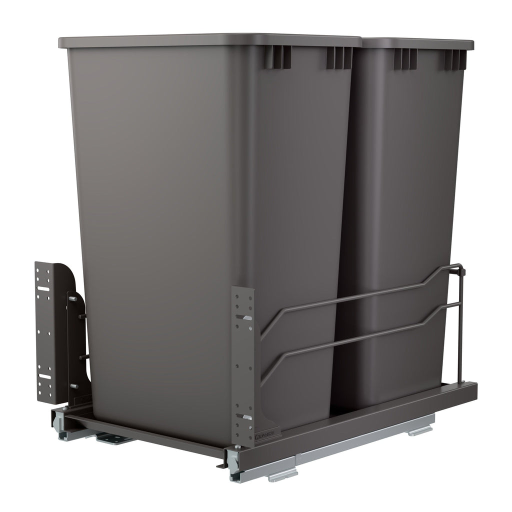 REV-A-SHELF 53WC Series Steel Bottom Mount Pullout Waste Container w/ Soft-Close