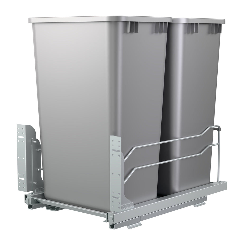 REV-A-SHELF 53WC Series Steel Bottom Mount Pullout Waste Container w/ Soft-Close