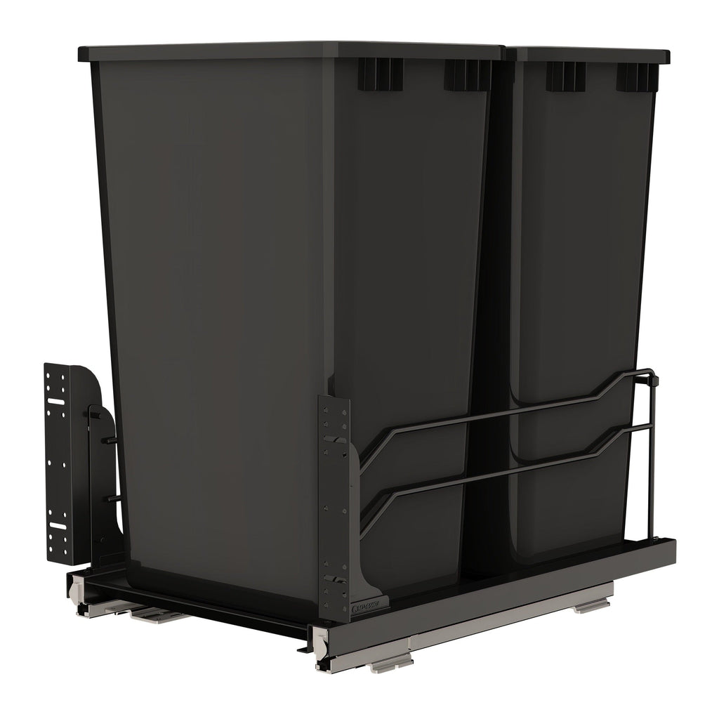 REV-A-SHELF 53WC Series Steel Bottom Mount Pullout Waste Container w/ Soft-Close