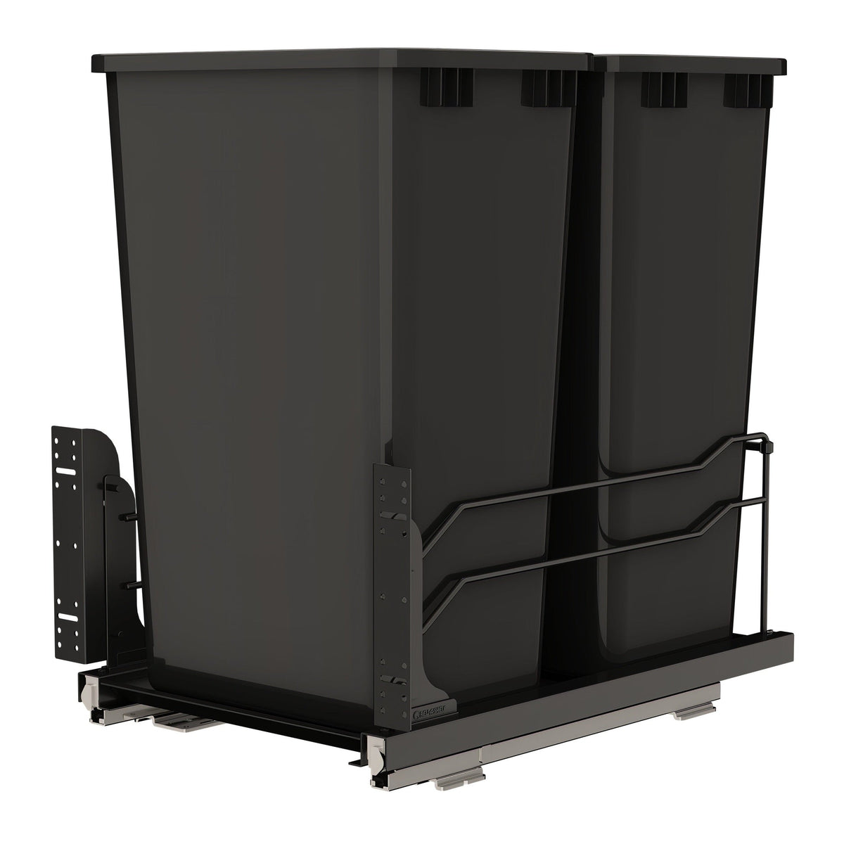 REV-A-SHELF 53WC Series Steel Bottom Mount Pullout Waste Container w/ Soft-Close