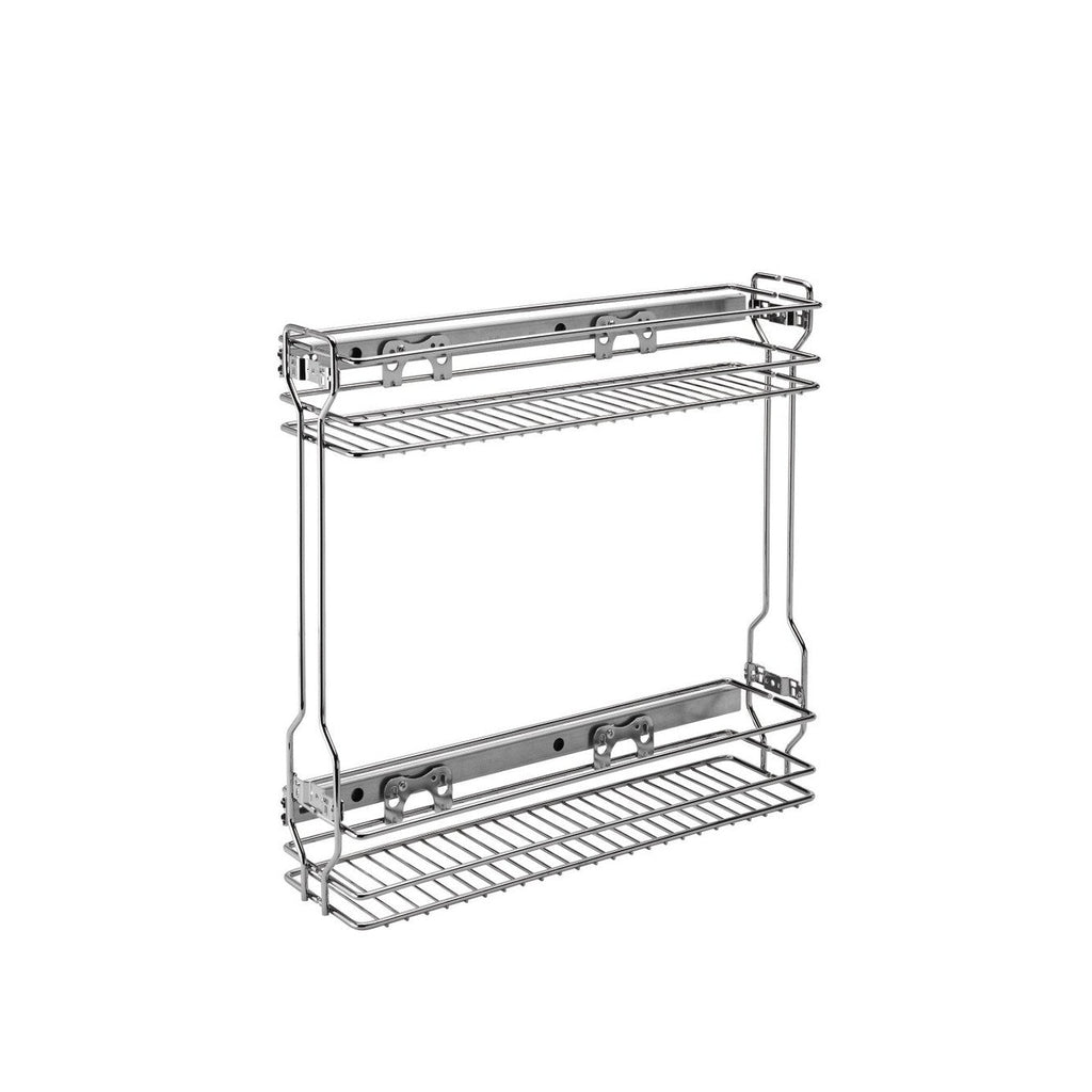 REV-A-SHELF 548-06CR-1 5-1/2" Wide Two-Tier Pullout Base Organizer for 9" Base Cabinet