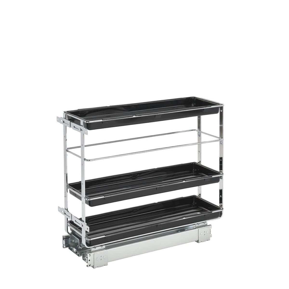 REV-A-SHELF 548-BC-8C Three-Tier Pullout Organizer for 12" Base Cabinets