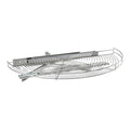 REV-A-SHELF 5881-33CR-1 Wire Bottom Single-Tier Half-Moon Optimizer w/ Pivot and Slide Hardware for 18-1/2 Blind Corner Cabinet Openings Blind Corner Organizer