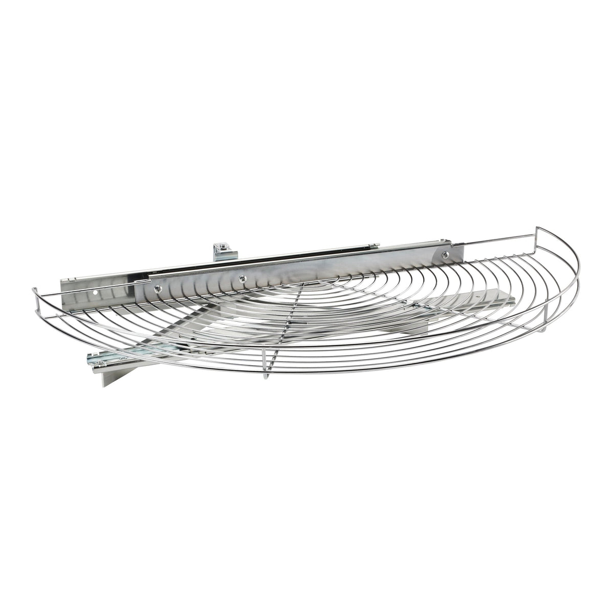 REV-A-SHELF 5881-33CR-1 Wire Bottom Single-Tier Half-Moon Optimizer w/ Pivot and Slide Hardware for 18-1/2 Blind Corner Cabinet Openings Blind Corner Organizer