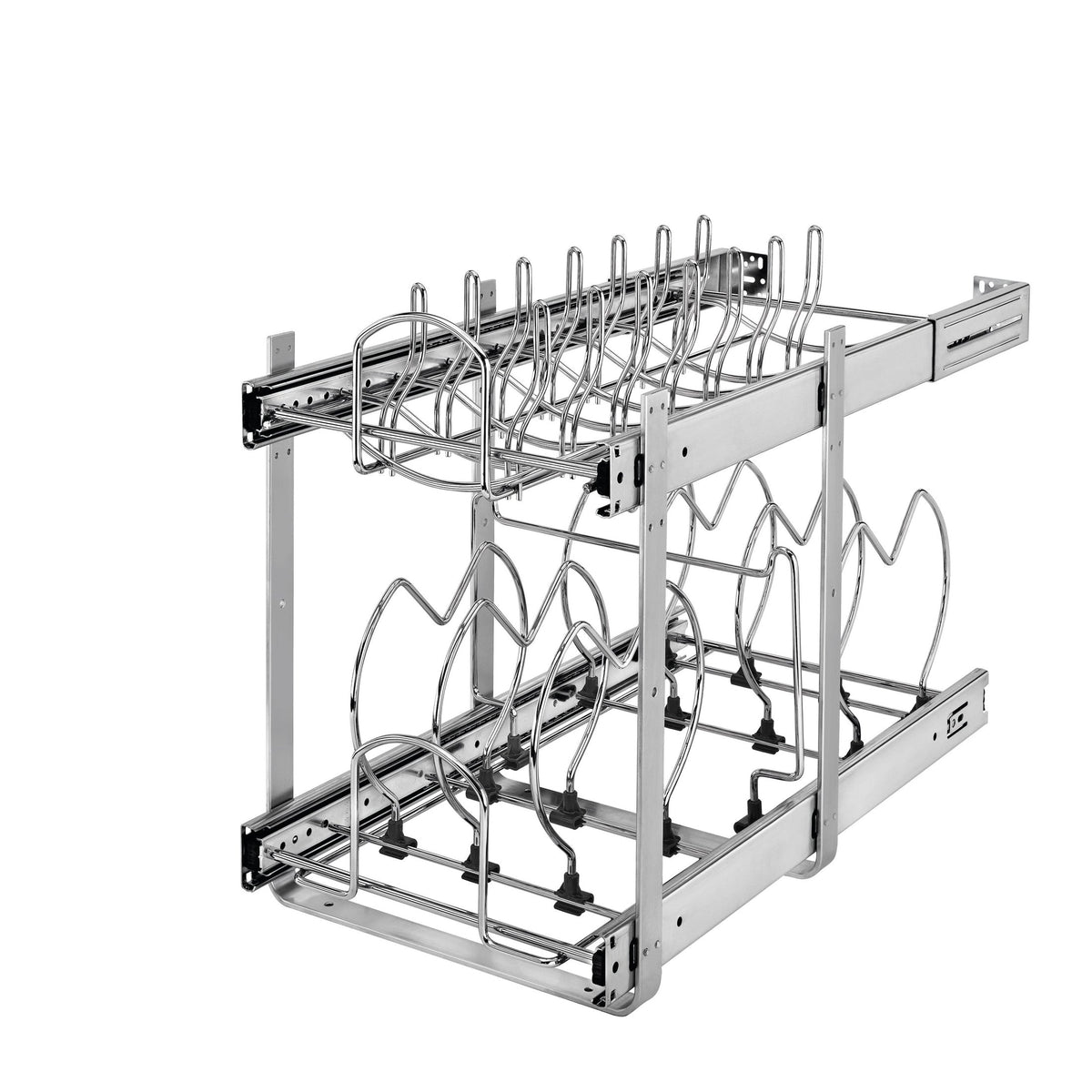REV-A-SHELF 5CW2 Series Pullout Two-Tier Base Cabinet Cookware Organizer