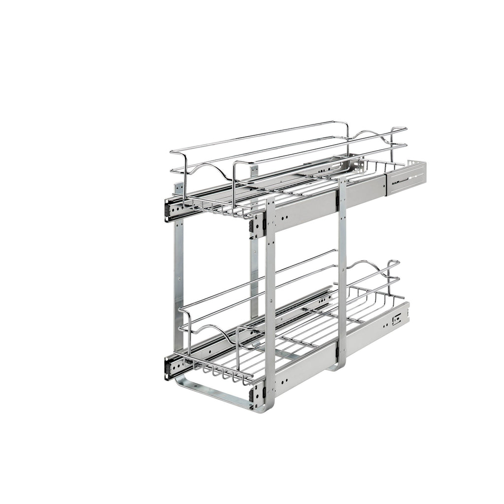 REV-A-SHELF 5WB2 Series Base Cabinet Pullout Chrome 2-Tier Wire Basket