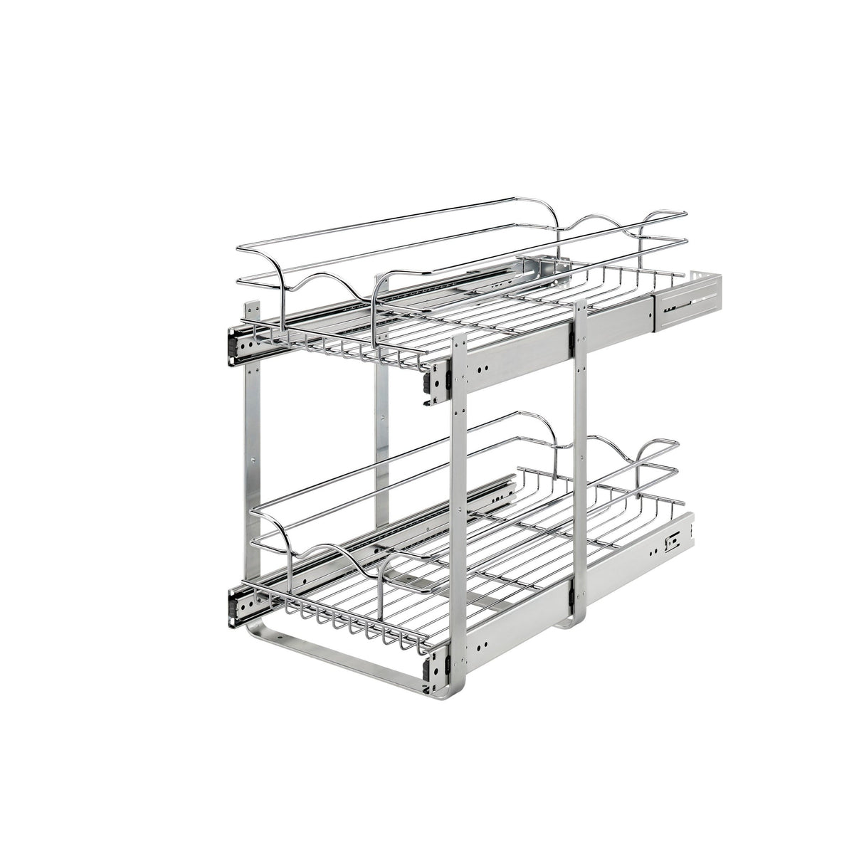 REV-A-SHELF 5WB2 Series Base Cabinet Pullout Chrome 2-Tier Wire Basket