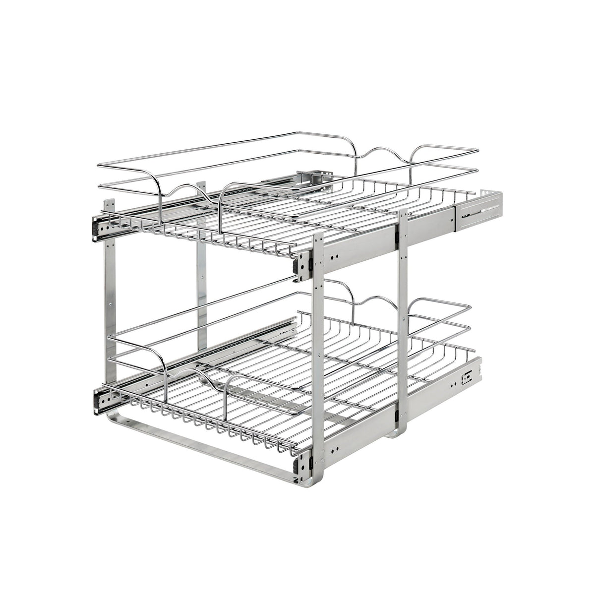 REV-A-SHELF 5WB2 Series Base Cabinet Pullout Chrome 2-Tier Wire Basket