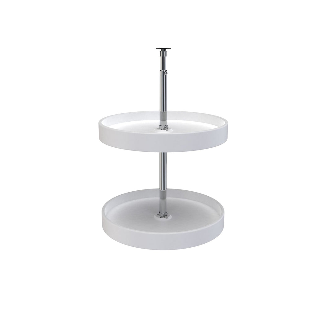 REV-A-SHELF 6012 Series Polymer Full Circle 2 Shelf Lazy Susan W/Dependent Hardware For Corner Wall Cabinets
