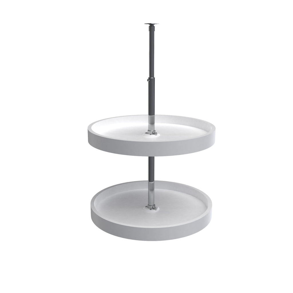 REV-A-SHELF 6012 Series Polymer Full Circle 2 Shelf Lazy Susan W/Dependent Hardware For Corner Wall Cabinets