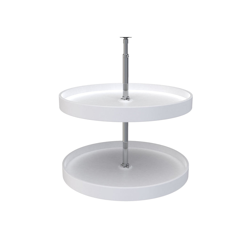 REV-A-SHELF 6012 Series Polymer Full Circle 2 Shelf Lazy Susan W/Dependent Hardware For Corner Wall Cabinets