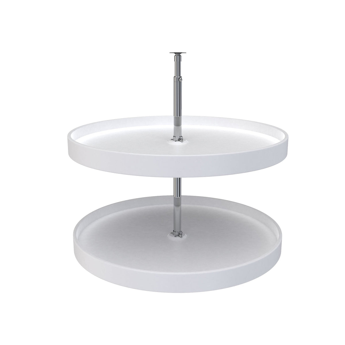 REV-A-SHELF 6012 Series Polymer Full Circle 2 Shelf Lazy Susan W/Dependent Hardware For Corner Wall Cabinets
