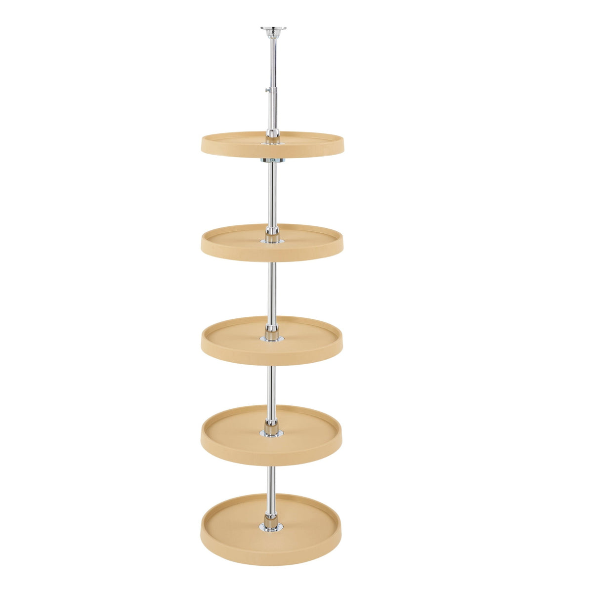REV-A-SHELF 6065 Series Polymer Full Circle 5 Shelf Lazy Susans For Tall Pantry Cabinets